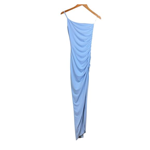 Nookie NWT Aria One Shoulder Gown Light Blue Side Slit Bodycon Party Dress - Picture 11 of 16